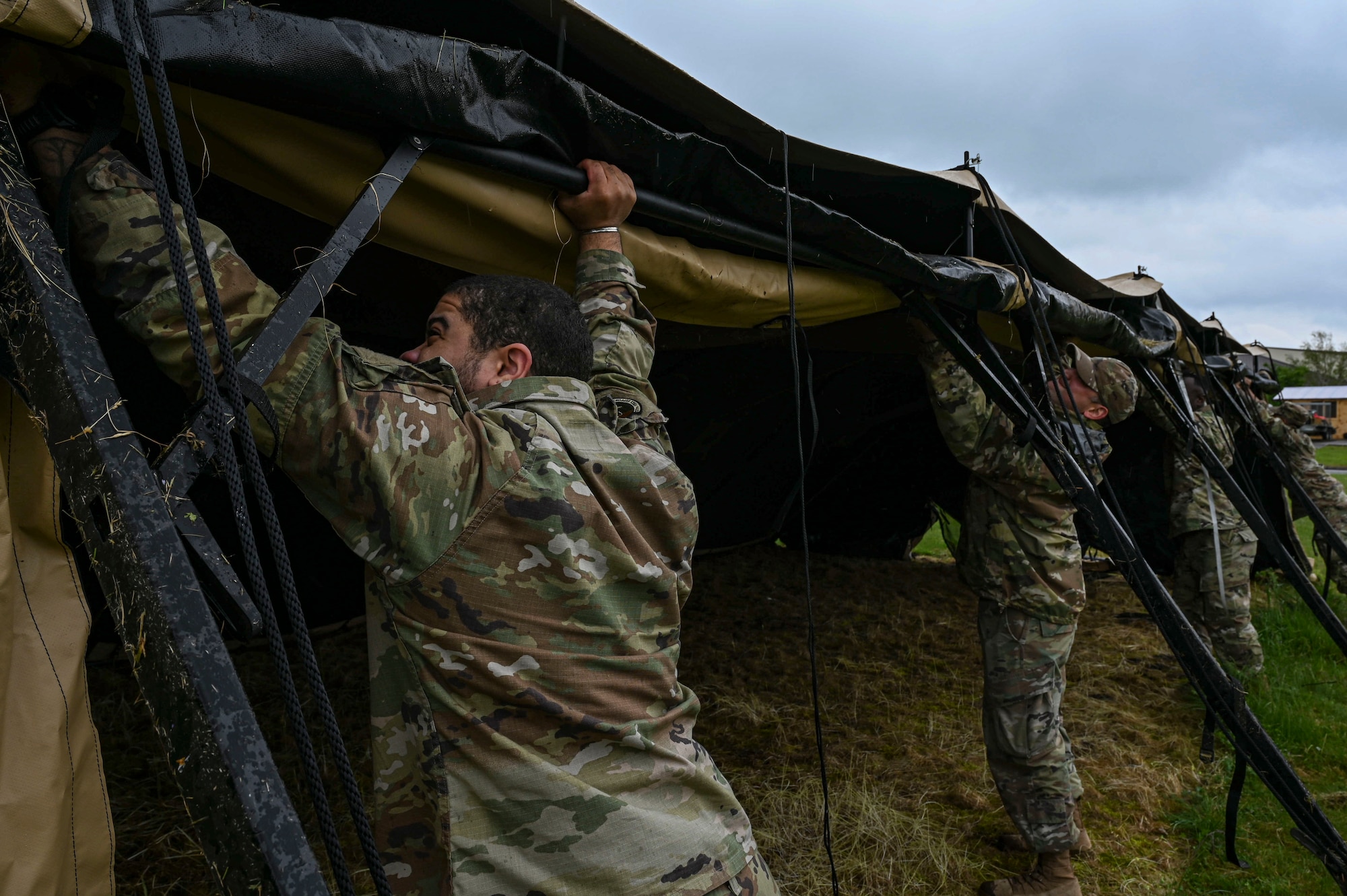 The 100th FSS Airmen aimed to have a mission-capable deployment kitchen set up and serviceable.
