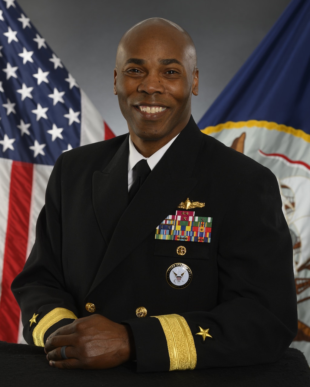 Official studio photo of Rear Adm. Alexis T. Walker, Commander, Carrier Strike Group 10