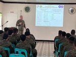 U.S. Army Reserve 1st Sgt. David Albert, assigned to 3rd Mobilization Support Group, facilitates a block of instruction on personal data sheets to members of the Philippine Army Reserve during Exercise Balikatan 24 at Echague Isabela, Philippines, April 10, 2024. BK 24 is an annual exercise between the Armed Forces of the Philippines and the U.S. military designed to strengthen bilateral interoperability, capabilities, trust, and cooperation built over decades of shared experiences. (U.S. Army Reserve photo by Maj. Gene Espinoza)