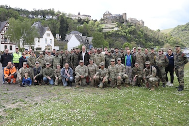 Sankt Goar cleanup in Sankt Goar, Germany, on April 26, 2024.