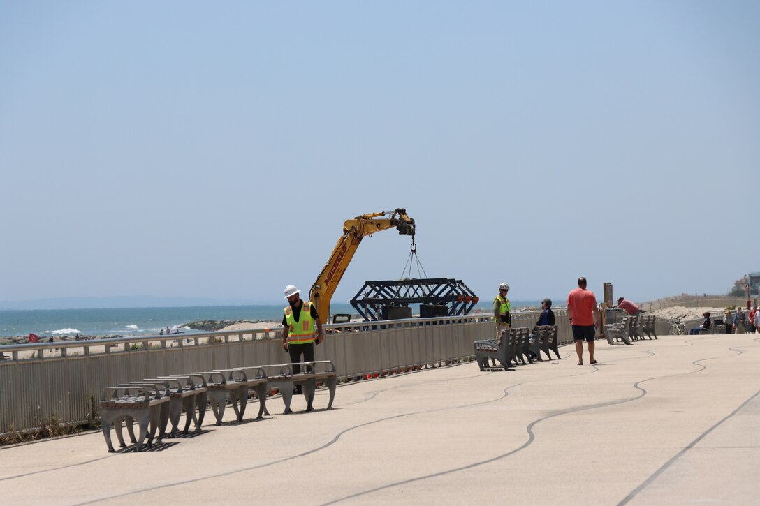 Work on seawall resumes at Rockaway