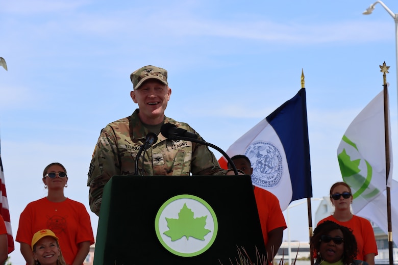 Colonel Young Speaks at Beach Opening Event in Rockaway