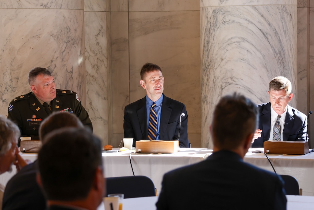On May 16 at the Russell Senate Building in Washington, DC, members from multiple local, state, and federal agencies and organizations, as well as members of congress, joined teammates and leadership from the U.S. Army Corps of Engineers (USACE) Great Lakes and Ohio River Division for the annual Ohio River Basin Day on the Hill, hosted by Ohio River Basin Alliance (ORBA) and the Ohio River Valley Sanitation Commission (ORSANCO)