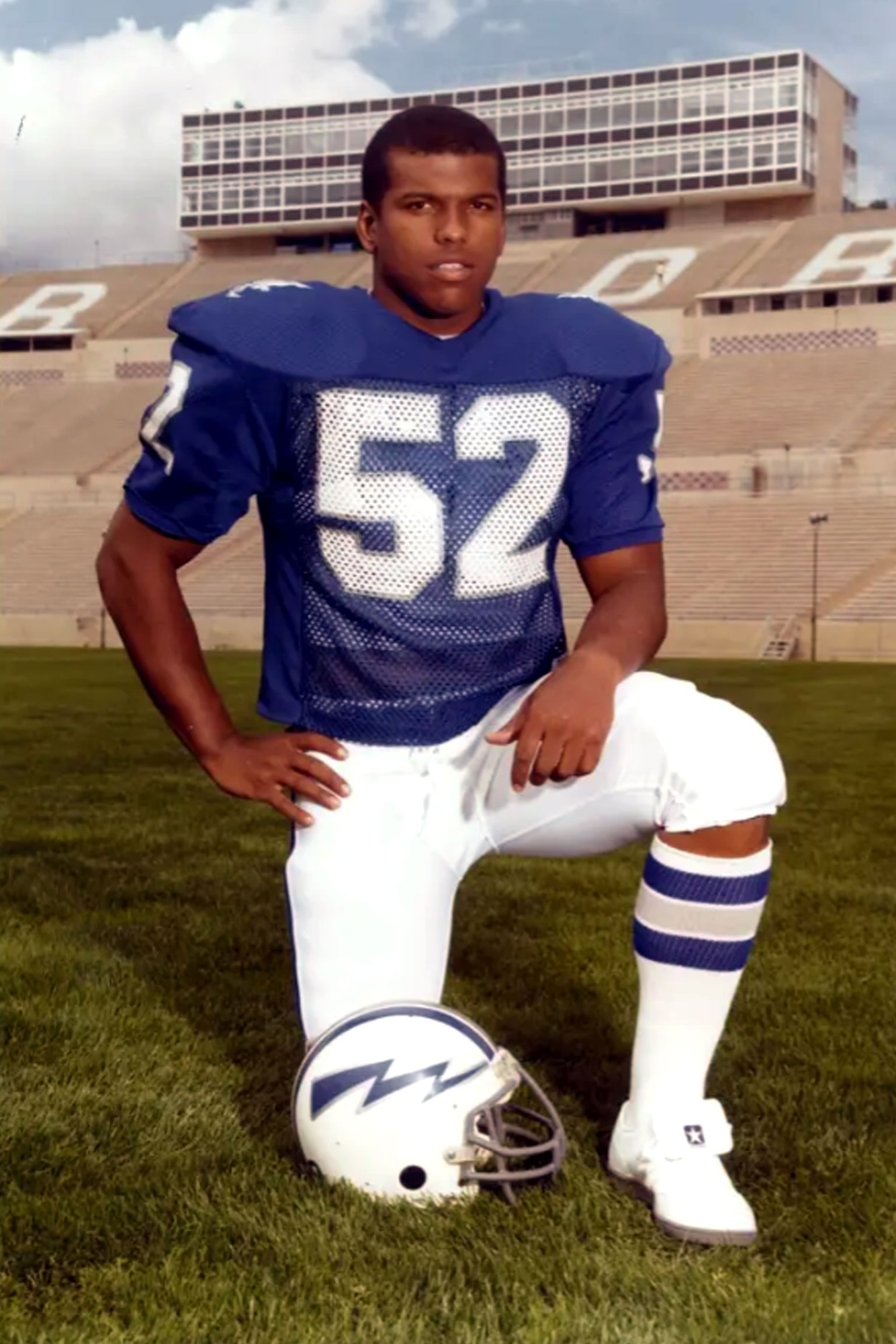 Former Cadet Richard Clark is pictured in this photo from his days playing for the Falcons