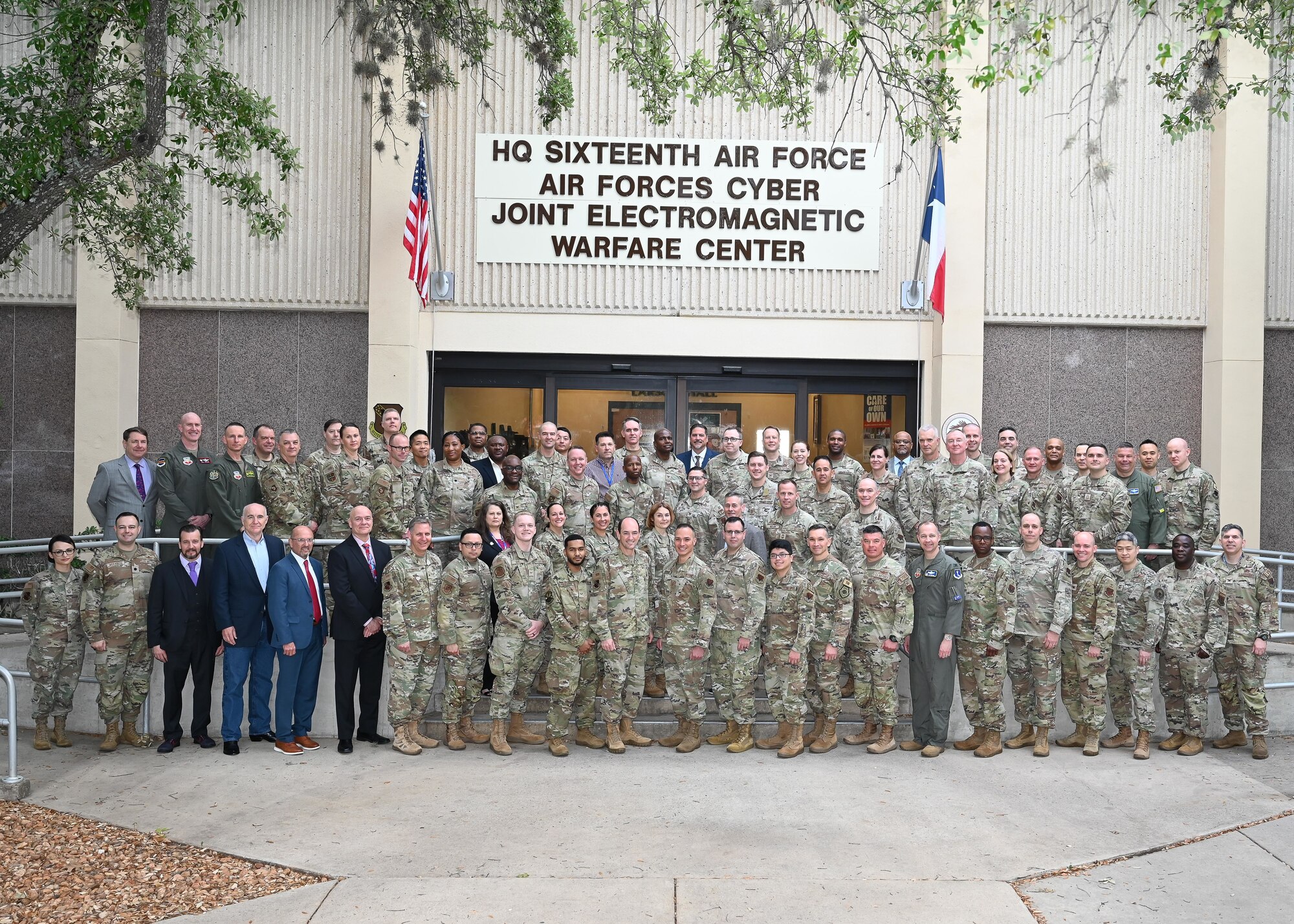 Leadership pose for a group photo.