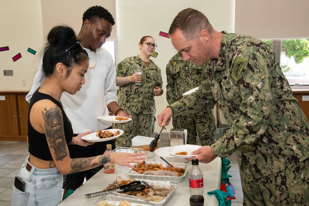 Sailors attached to Commander, Fleet Activities Yokosuka (CFAY) join the Navy in celebrating Asian American, Native Hawaiian, and Pacific Islander Heritage Month during a ceremony hosted by CFAY Multicultural Committee.