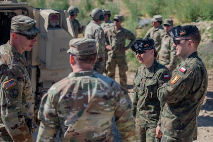 Soldiers of the 116th Calvary Brigade Combat Team conducted a command post exercise at Idaho’s Orchard Combat Training Center ranges with soldiers from the Canadian Armed Forces' 41st Canadian Brigade Group, headquartered in Calgary, while Polish Land Forces from the 1st Warsaw Armor Brigade observed and conducted a subject-matter expert exchange, May 4-18, 2024.