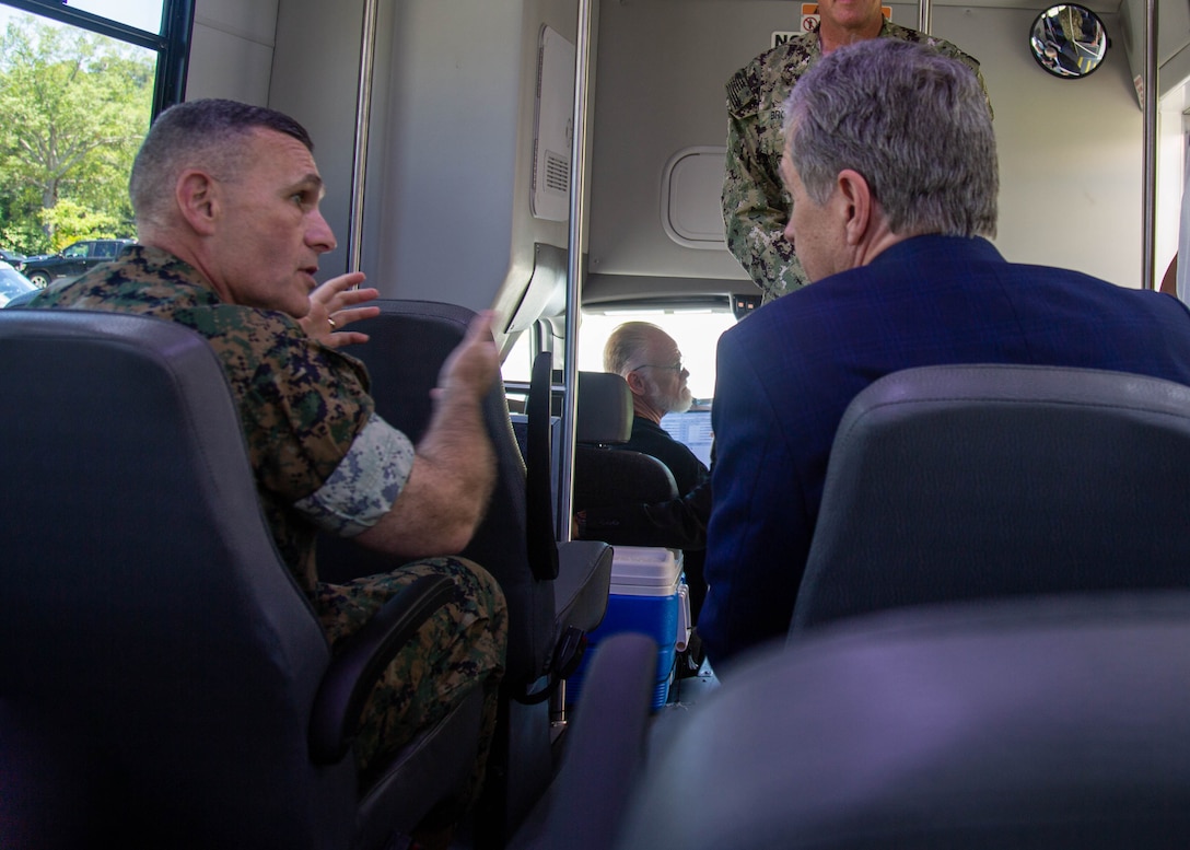 North Carolina Governor Roy Cooper conducts official visit of Camp Lejeune