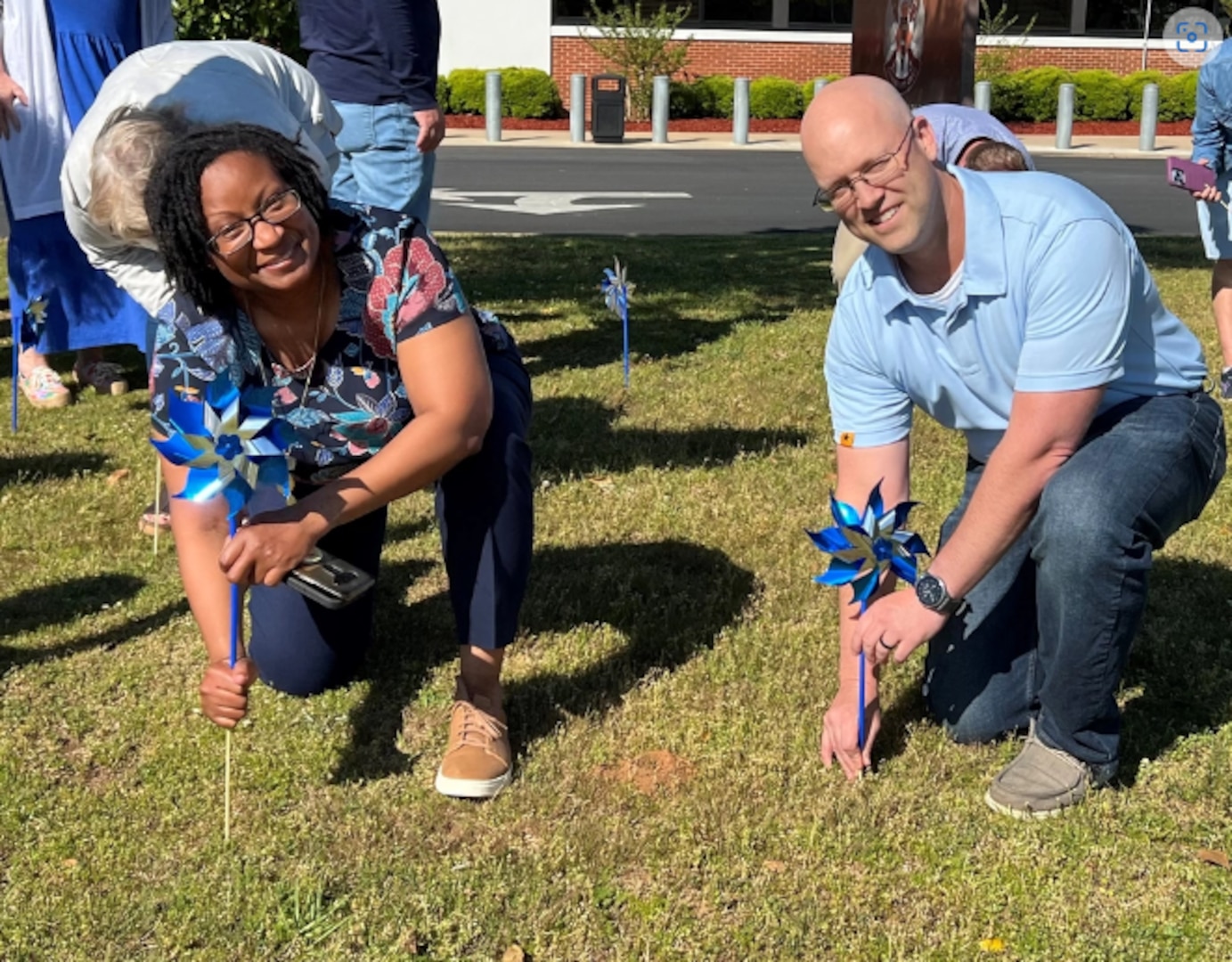 Lyster plants pinwheel garden for Child Abuse Prevention Month [Image 1 of 2]