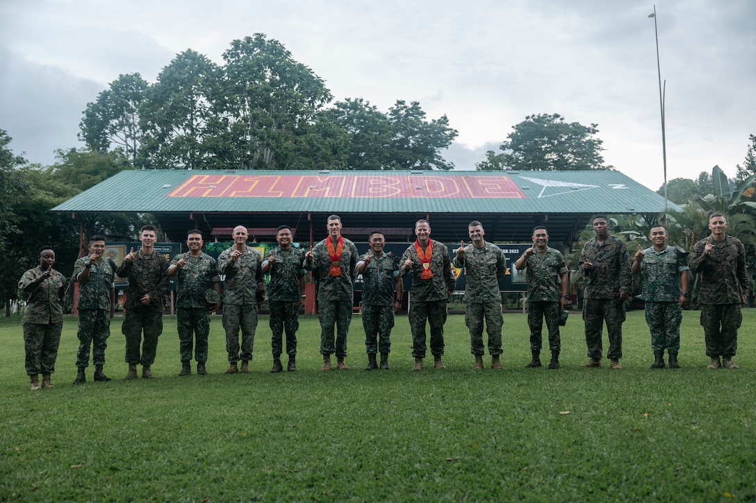 Key leaders with the U.S. and Philippine Marine Corps pose for a photo during Archipelagic Coastal Defense Continuum in Barira, Philippines, May 19, 2024. ACDC is a series of bilateral exchanges and training opportunities between U.S. Marines and Philippine Marines aimed at bolstering the Philippine Marine Corps’ Coastal Defense strategy while supporting the modernization efforts of the Armed Forces of the Philippines. (U.S. Marine Corps photo by Sgt. Shaina Jupiter)