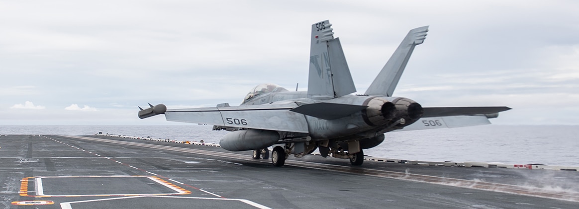 240524-N-IG750-1310 PHILIPPINE SEA (May 24, 2024) An EA-18G Growler, attached to the Shadowhawks of Electronic Attack Squadron (VAQ) 141, launches off the flight deck of the U.S. Navy’s only forward-deployed aircraft carrier, USS Ronald Reagan (CVN 76), in the Philippine Sea, May 24. The primary role of EA-18G Growlers is to disrupt the ability to communicate between units in combat through the use of electronic warfare. Ronald Reagan, the flagship of Carrier Strike Group 5, provides a combat-ready force that protects and defends the United States, and supports alliances, partnerships and collective maritime interests in the Indo-Pacific region. (U.S. Navy photo by Mass Communication Specialist 2nd Class Caleb Dyal)