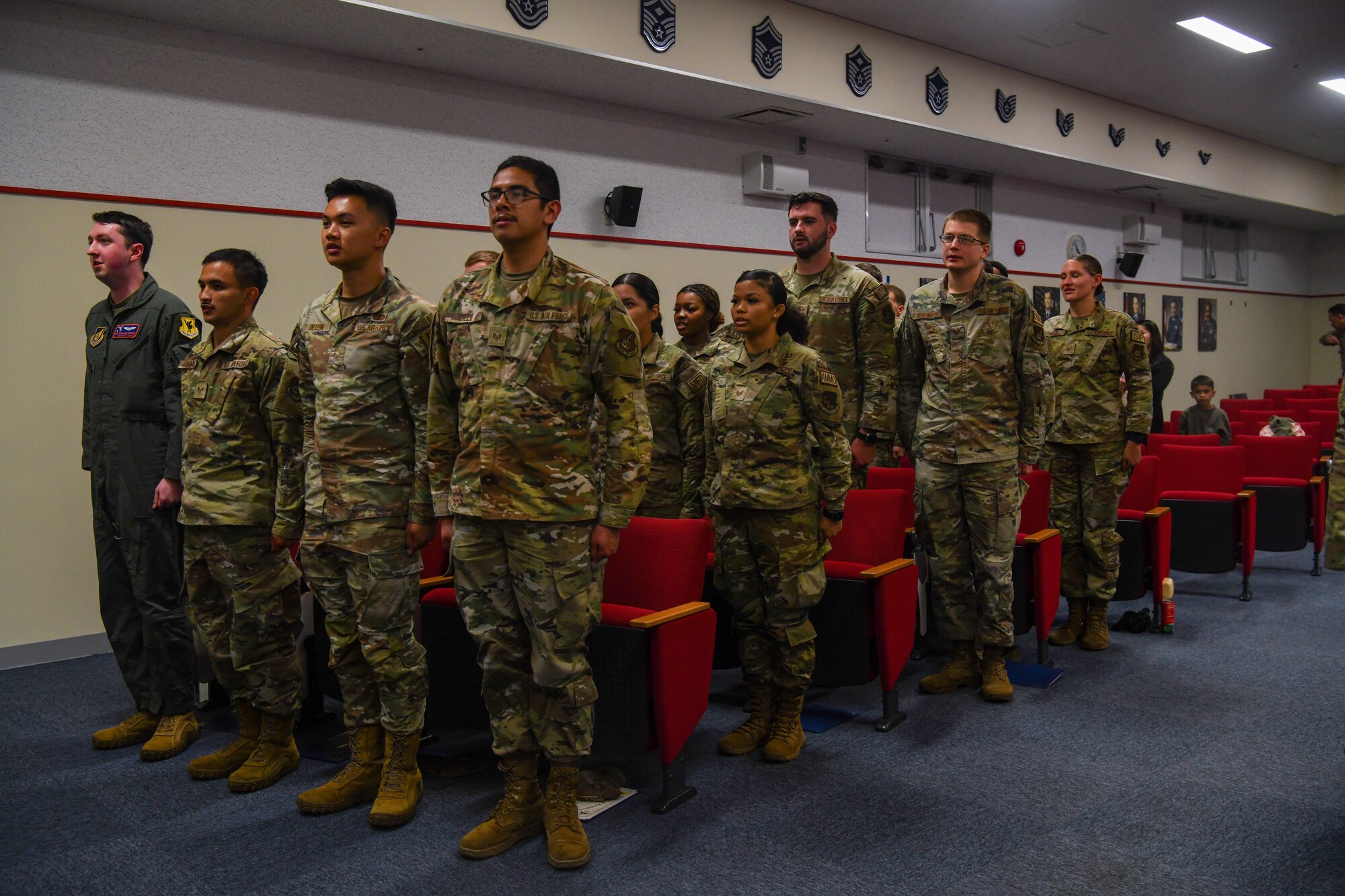 Newly inducted NOC's stand at attention