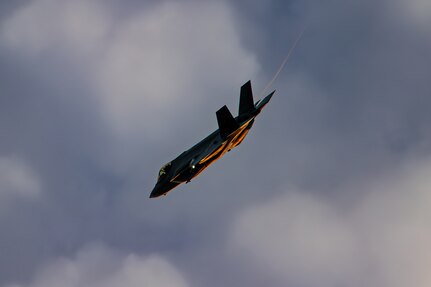 An F-35A Lightning II assigned to the 158th Fighter Wing, Vermont Air National Guard, participates in a training exercise at Tyndall Air Force Base, Florida, May 16, 2024. More than 175 Airmen and a dozen F-35 Lighting IIs from Vermont’s 158th Fighter Wing joined Airmen, Marines, Soldiers and Sailors from across the country to participate in the Weapons System Evaluation Program and Checkered Flag exercises.