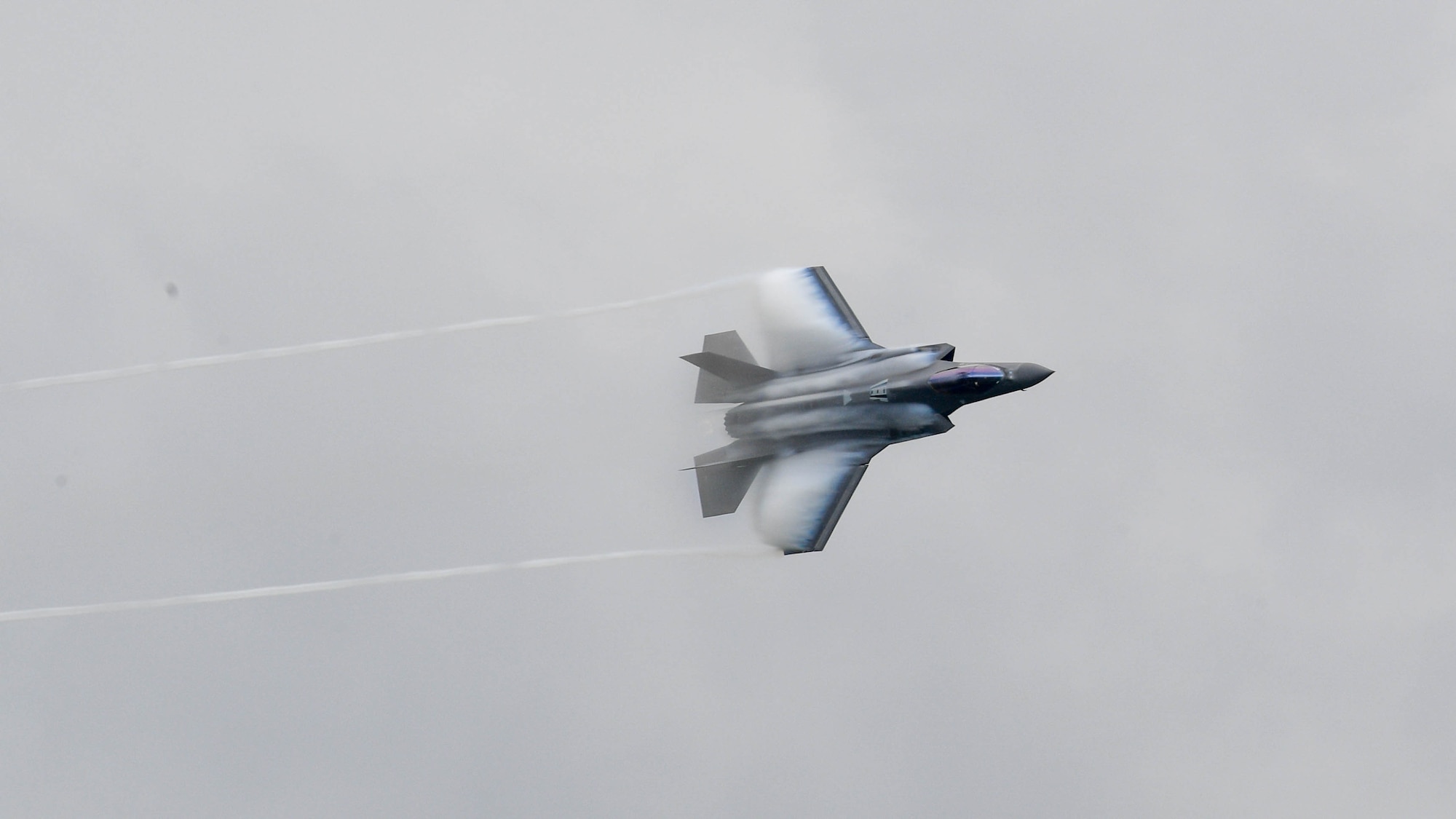 U.S. Air Force Capt. Melanie "MACH" Kluesner, F-35A Lightning II Demonstration Team commander, pilots the F-35A Lightning II during the 2024 First State Airshow at Dover Air Force Base, Delaware, May 17, 2024. The First State Airshow was a free, two-day event, open to the public, which featured 23 static displays and 18 aerial performers. (U.S. Air Force photo by Tech. Sgt. J.D. Strong II)
