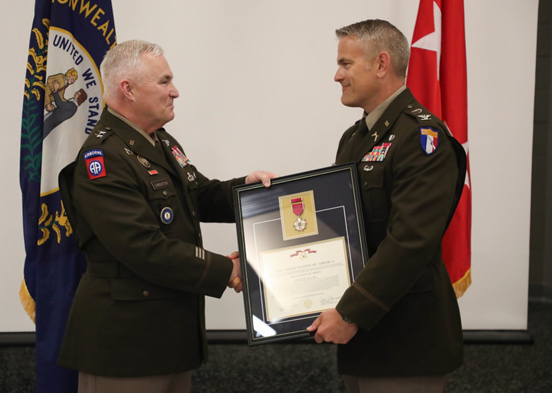 Army Col. Timothy Starke addressed the audience at his retirement ceremony at the Wellman Armory auditorium on Boone National Guard Center in Frankfort, Ky., May 8, 2024.