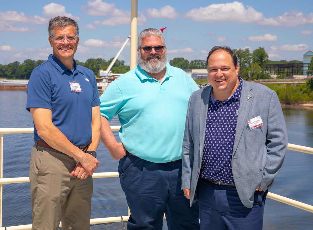 With the U.S. Army Corps of Engineers (USACE) Memphis District hosting the most recent in-person conference, the entire team of Deputy District Engineers for Programs and Project Management (DPMs) traveled to Memphis, Tennessee, where they met for their semi-annual DPM Forum, which began April 30 and concluded on May 2. 

In the picture are attending DPMs on the first day of the DPM Forum, which took place aboard the Memphis District's M/V Mississippi.

The DPM Forum was established in 2015 after USACE Senior Leaders recognized the need for a senior leader body to act as voice for the workforce. It was also crucial that this body have a level of continuity and a real-time field perspective at the district level.

The forum’s primary responsibilities are to influence and inform policy and to provide senior leadership with recommendations and actions for improvement for implementing enterprise wide.