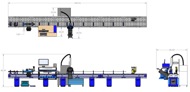 CRREL’s Split Hopkinson Pressure Bar (SHPB) can test the high strain rate material properties of various materials. This system is instrumental in capturing the material response to sudden dynamic events and allows for the tuning of strain rates for different materials in either tension or compression.