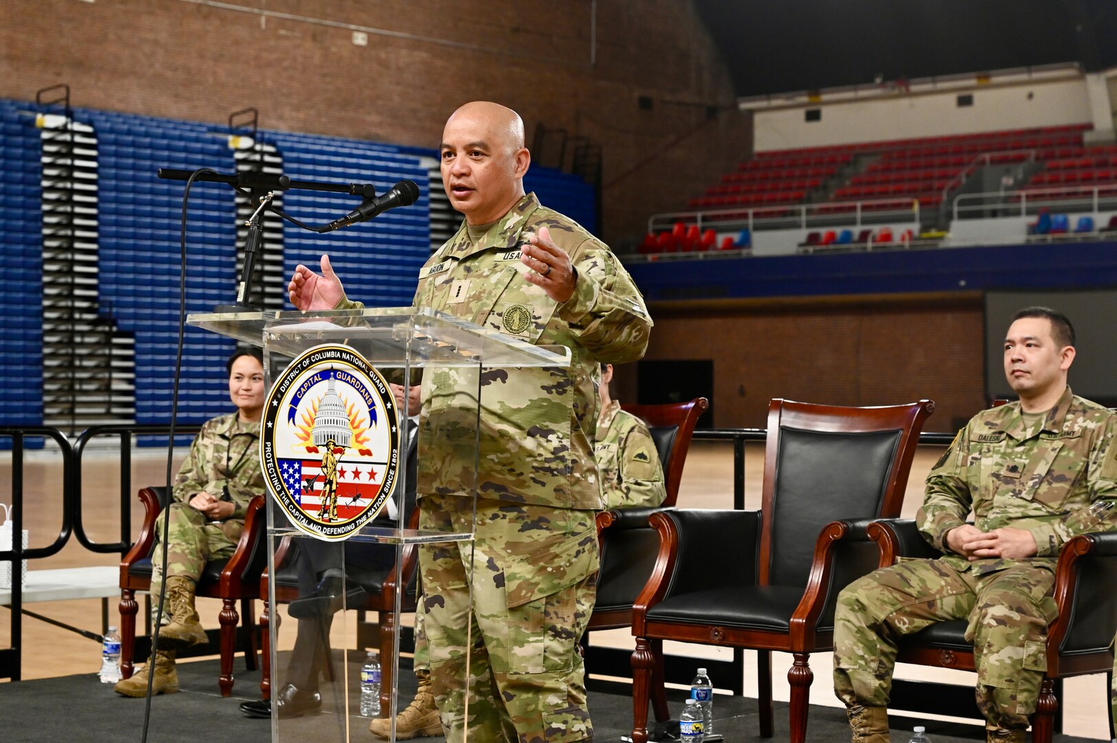 Members of the District of Columbia National Guard, D.C. Government Operations-DCNG, and the Mayor’s Office on Asian and Pacific Islander Affairs (MOAPIA) comprise a panel to commemorate AAPI Heritage Month at the D.C. Armory, May 28, 2024. The underlying goal of the one-hour discussion was to honor collective heritage and ignite a renewed commitment to foster inclusivity, understanding, and unity.