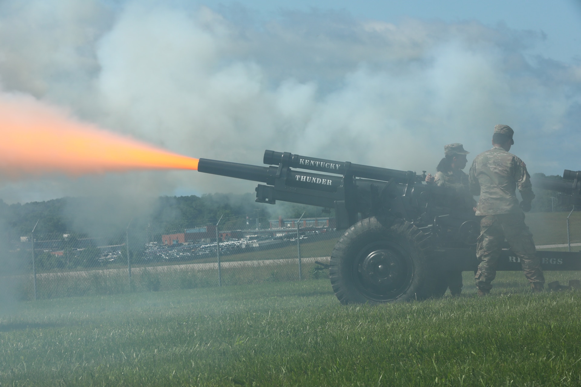 The Army and Air Kentucky National Guard performed the presentation of colors at the Memorial Day ceremony held at Boone National Guard Center on May 27, 2024. The ceremony was followed by the playing of the National Anthem.