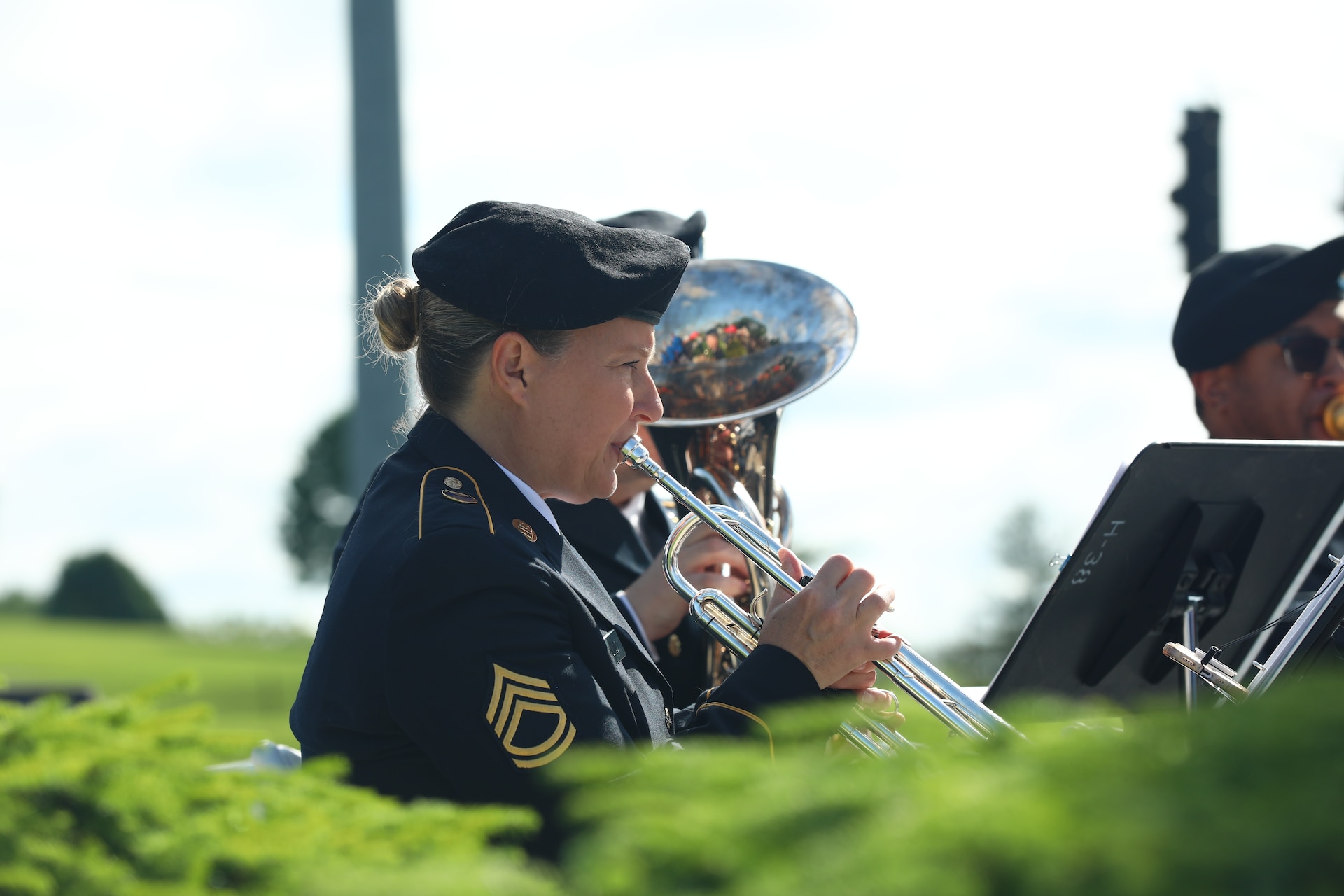 The Army and Air Kentucky National Guard performed the presentation of colors at the Memorial Day ceremony held at Boone National Guard Center on May 27, 2024. The ceremony was followed by the playing of the National Anthem.