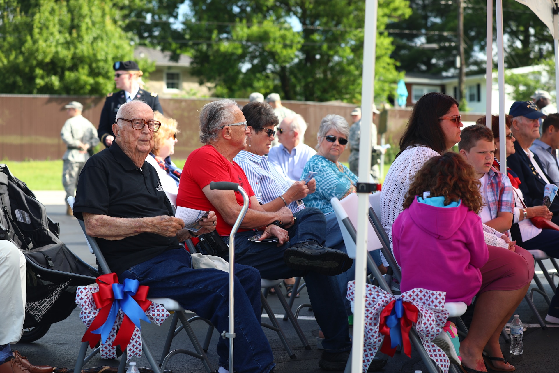 The Army and Air Kentucky National Guard performed the presentation of colors at the Memorial Day ceremony held at Boone National Guard Center on May 27, 2024. The ceremony was followed by the playing of the National Anthem.