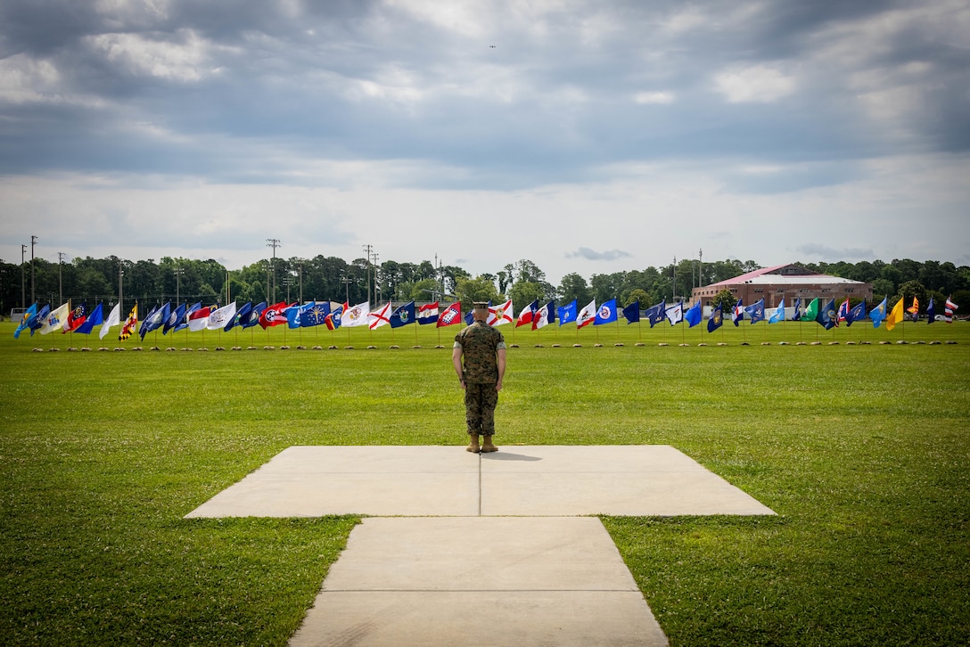 The relinquishment of command ceremony represents the transfer of responsibility, authority and accountability from the outgoing commanding general to the incoming acting commander.