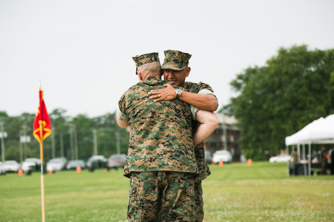 The relinquishment of command ceremony represents the transfer of responsibility, authority and accountability from the outgoing commanding general to the incoming acting commander.