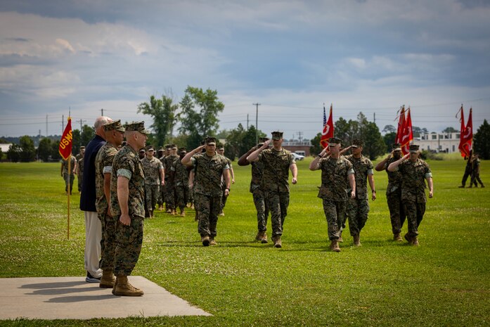 The relinquishment of command ceremony represents the transfer of responsibility, authority and accountability from the outgoing commanding general to the incoming acting commander.