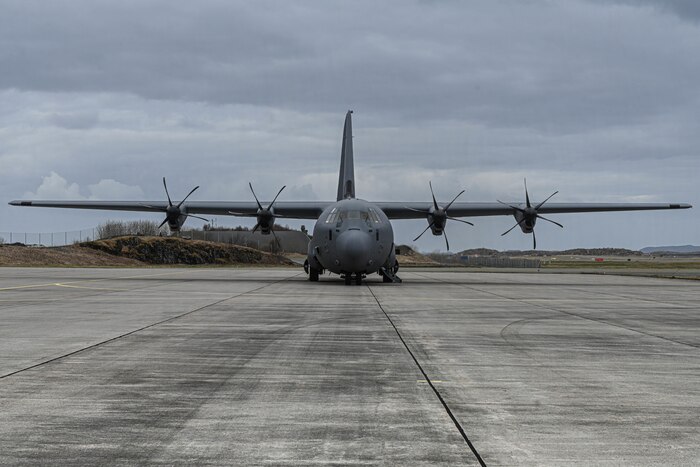 A C-130J Super Hercules assigned to Little Rock Air Force Base, Arkansas, is shown on the flightline in Bodø, Norway, May 10, 2024. The aircraft serves as a cornerstone of strategic collaboration among Allied nations. Joint training exercises, logistical support missions, and cross-border operations help to foster a robust network of defense cooperation, enhancing Allies’ collective ability to respond swiftly and effectively to emerging challenges.