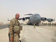 Staff Sgt Michael Smith on deployment in August 2022 in the Middle East.