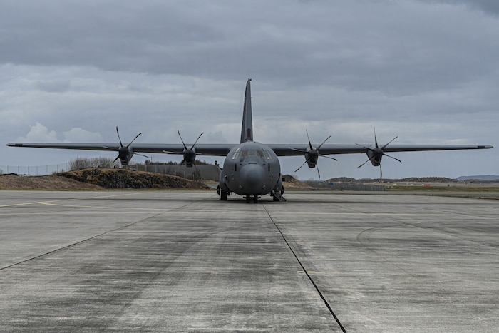 A C-130J Super Hercules assigned to Little Rock Air Force Base, Arkansas, is shown on the flightline in Bodø, Norway, May 10, 2024. The aircraft serves as a cornerstone of strategic collaboration among Allied nations. Joint training exercises, logistical support missions, and cross-border operations help to foster a robust network of defense cooperation, enhancing Allies’ collective ability to respond swiftly and effectively to emerging challenges.