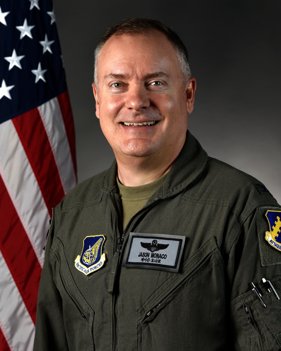 Official photo of Col. Jason T. Monaco