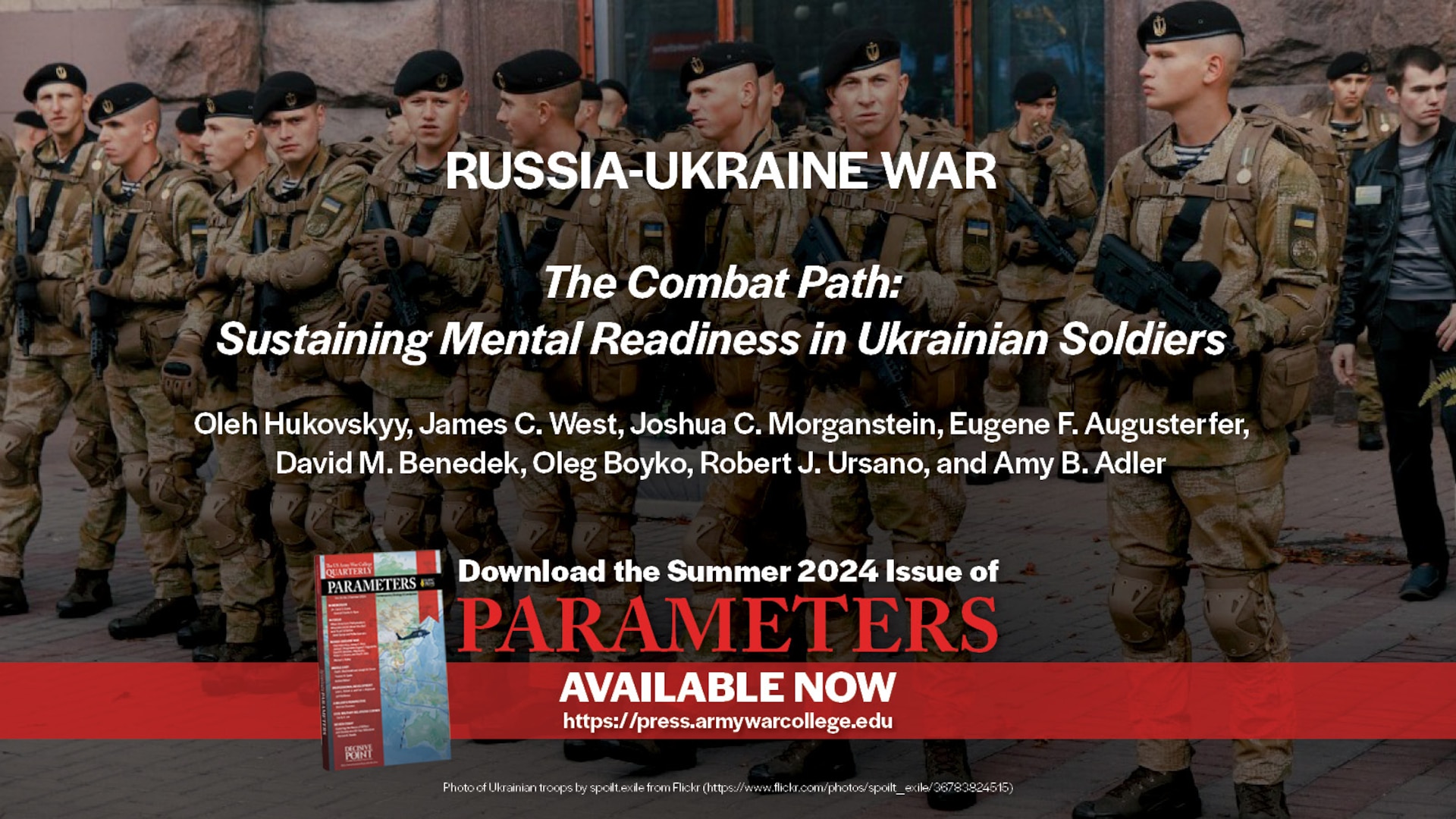 The Combat Path: Sustaining Mental Readiness in Ukrainian Soldiers | Oleh Hukovskyy, James C. West, Joshua C. Morganstein, Eugene F. Augusterfer, David M. Benedek, Oleg Boyko, Robert J. Ursano, and Amy B. Adler