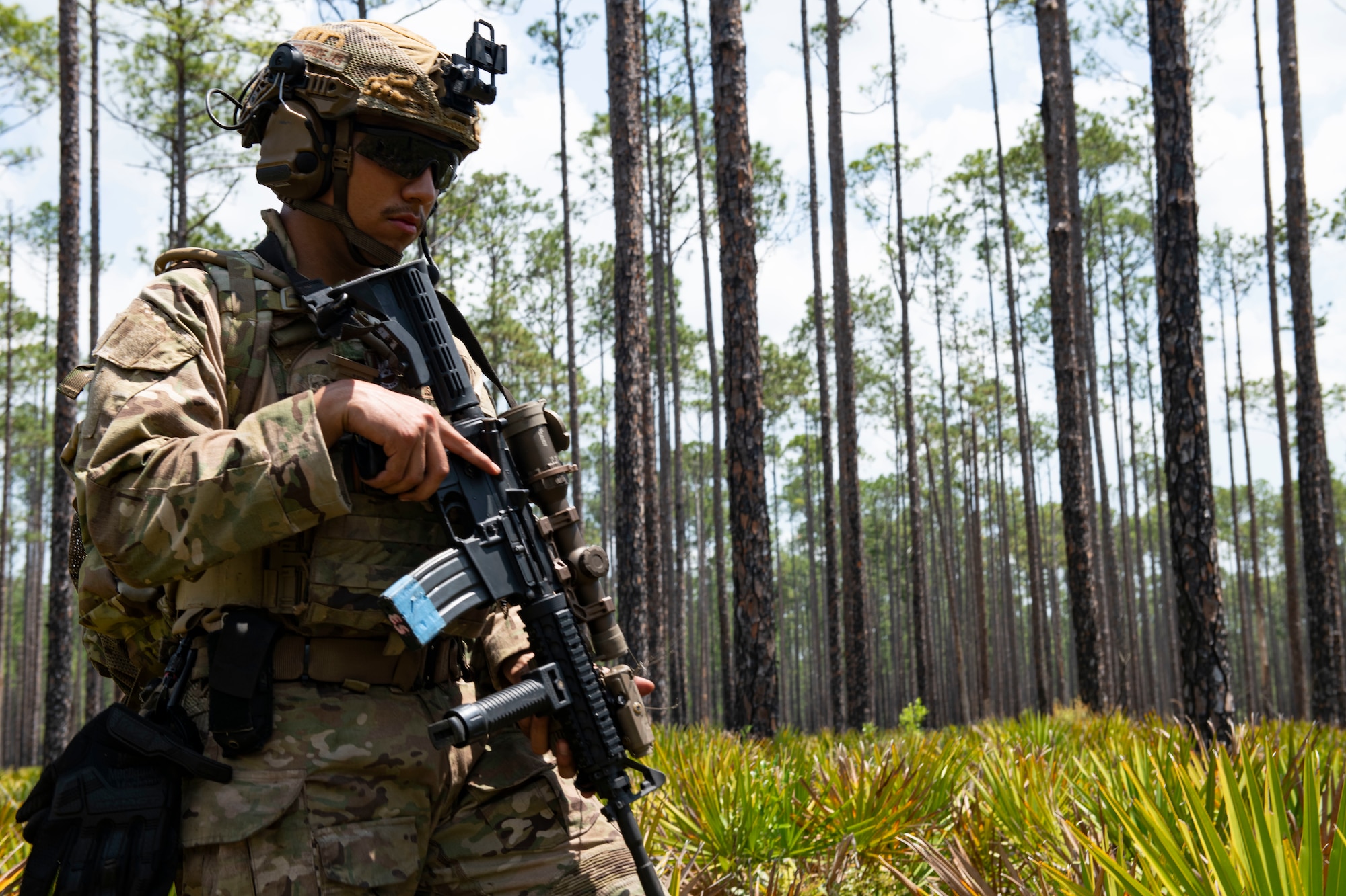 Airman walks