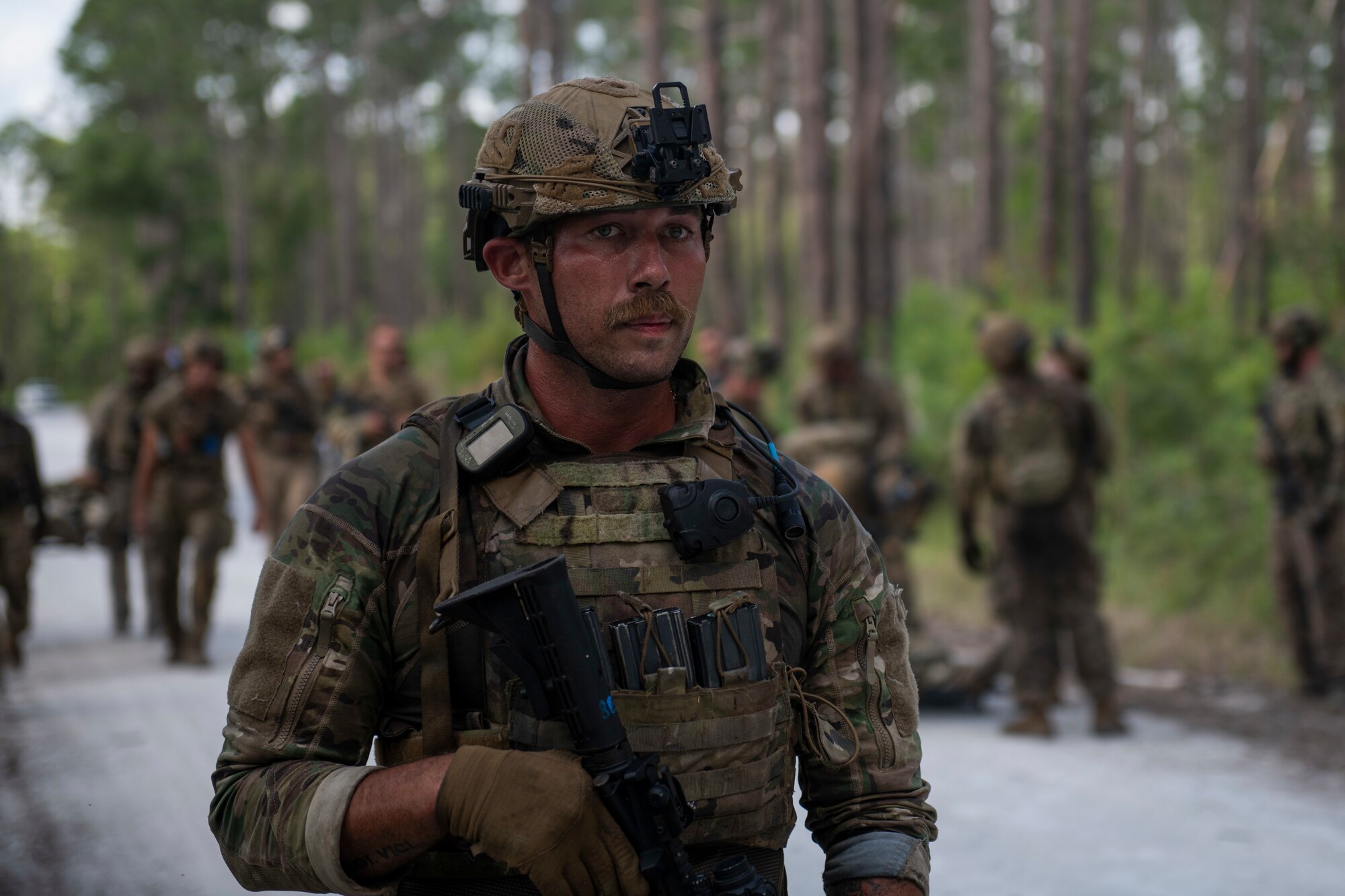 Airmen move simulated casualties
