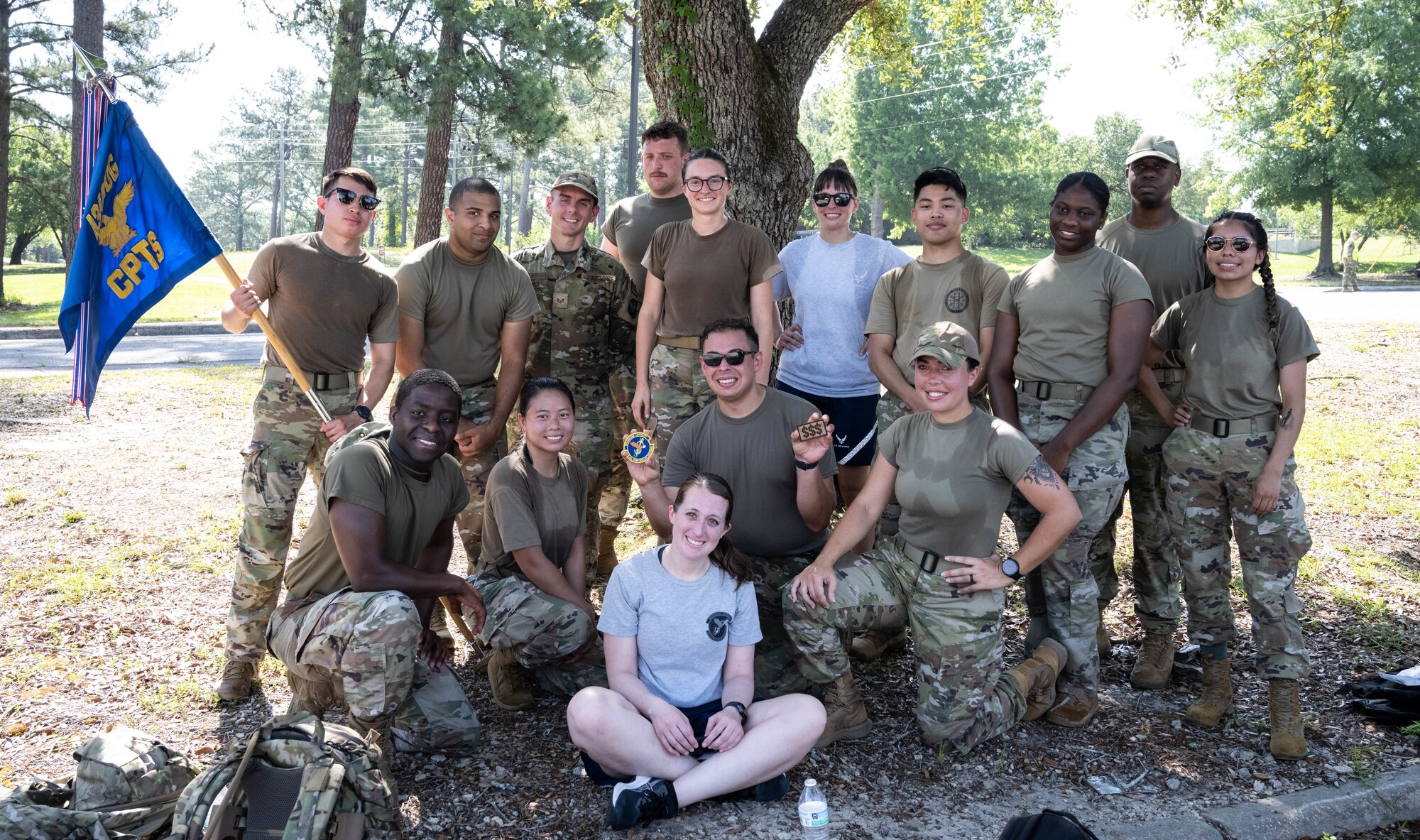 Air Force Airmen pose for photo
