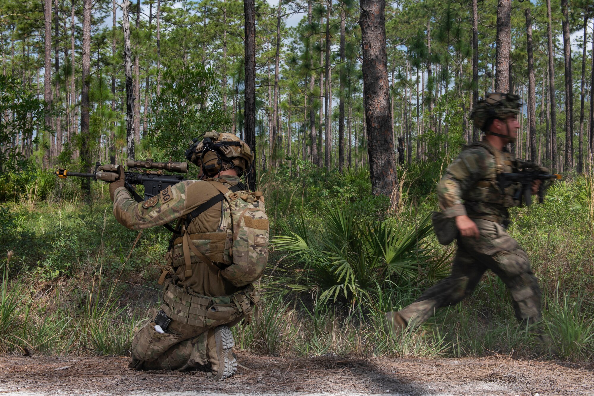 Airmen perform tactical retrograde