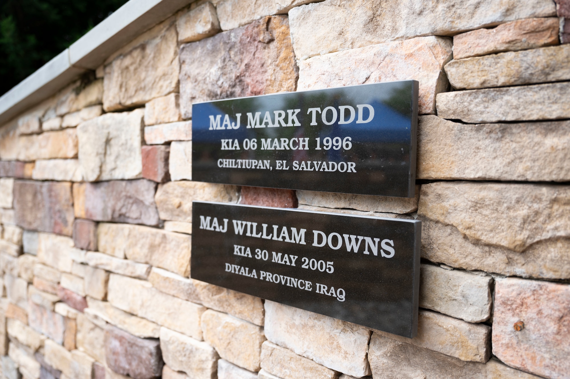 he names of U.S. Air Force Maj. Mark Todd and Maj. William Downs were added to the Air Advisor Memorial wall during a remembrance ceremony May 23, 2024, at Joint Base McGuire-Dix-Lakehurst, N.J.