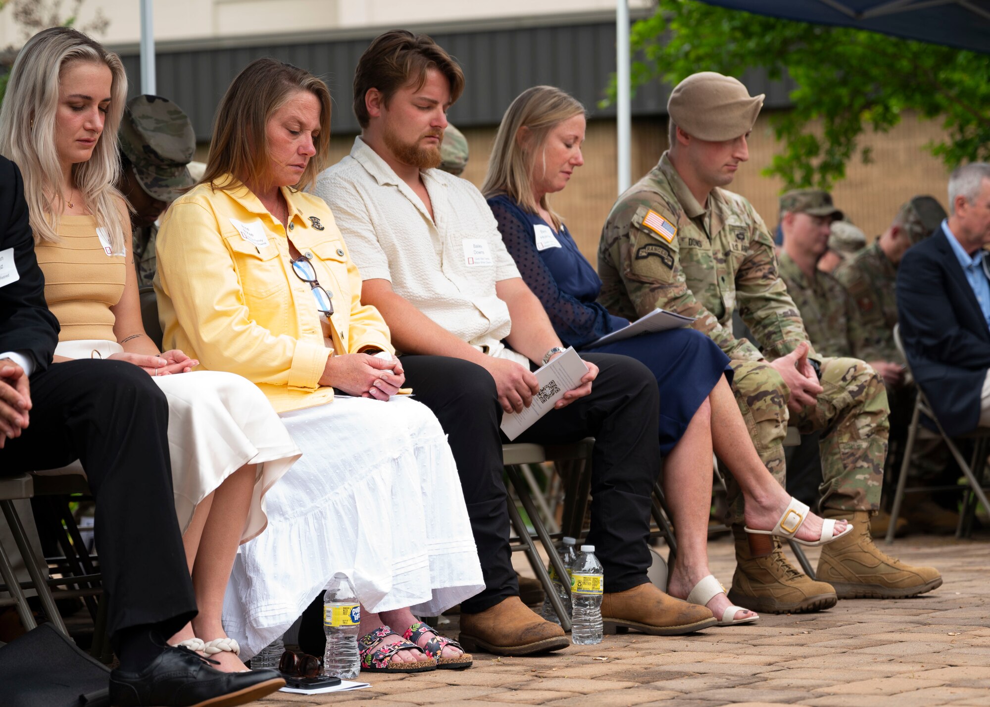The family of U.S. Air Force Maj. William Downs attends the 12th Annual Air Advisor memorial ceremony May 23, 2024, at Joint Base McGuire-Dix-Lakehurst, N.J.