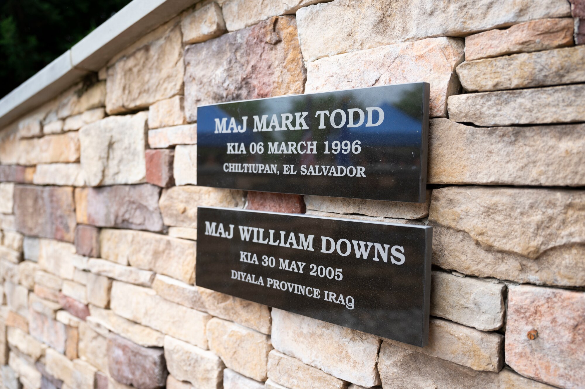 he names of U.S. Air Force Maj. Mark Todd and Maj. William Downs were added to the Air Advisor Memorial wall during a remembrance ceremony May 23, 2024, at Joint Base McGuire-Dix-Lakehurst, N.J.