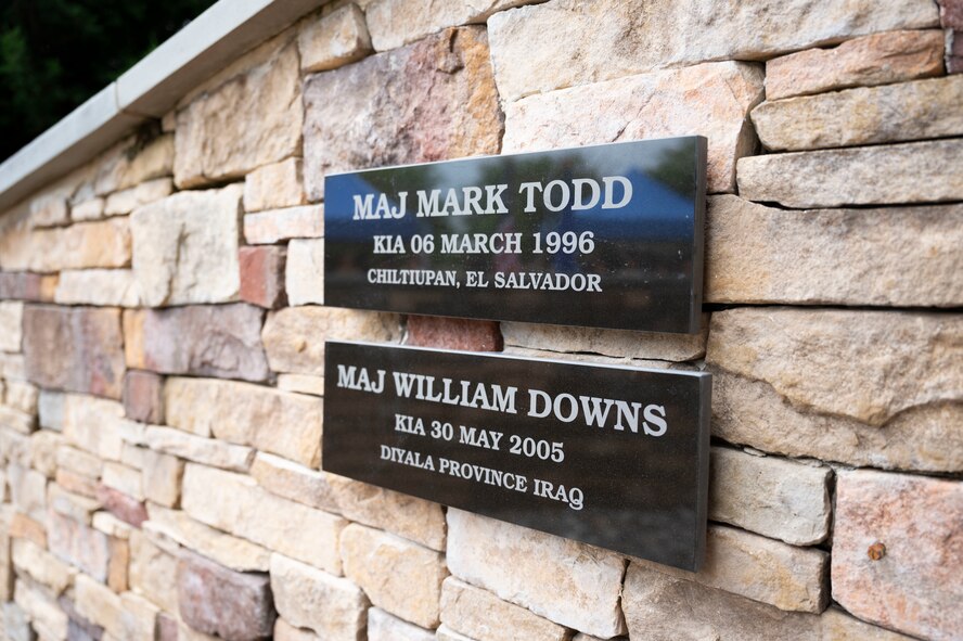 he names of U.S. Air Force Maj. Mark Todd and Maj. William Downs were added to the Air Advisor Memorial wall during a remembrance ceremony May 23, 2024, at Joint Base McGuire-Dix-Lakehurst, N.J.