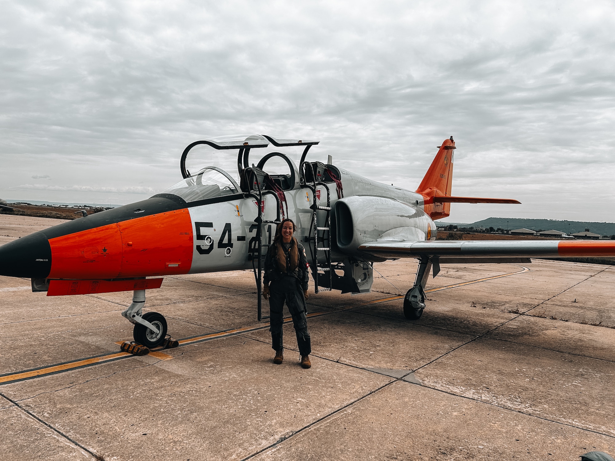 Capt. Fanny Chollet, Swiss Air Force Test Pilot Student, prepares for a flight for Air Force Test Pilot School located at Edwards Air Force Base in a CASA 101. It is one of 15 aircraft that are evaluated during the school year for basic aerodynamic fundamentals. After graduating from Air Force Test Pilot School on June 8, 2024, she will be the first female Swiss Air Force test pilot. Chollet is also the first female fighter pilot for the Swiss Air Force. (Air Force courtesy photo)