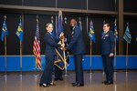 Col. Willie Cooper III assumes command of the 37th Training Wing from Maj. Gen. Michele Edmondson, 2nd Air Force commander, May 30 at Joint Base San Antonio-Lackland, Texas. Cooper was the former 375th Mission Support Group commander at Scott Air Force Base, Ill., and succeeded Col. Lauren Courchaine who will transition to a new role as the Senior Military Assistant to the Under Secretary of the Air Force at the Pentagon. (U.S. Air Force photo by Ava Leone)