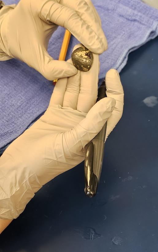 A student works in the maxillofacial laboratory. The Maxillofacial Dental Laboratory Technician course recently transitioned from the Navy Bureau of Medicine and Surgery to the Medical Education and Training Campus.