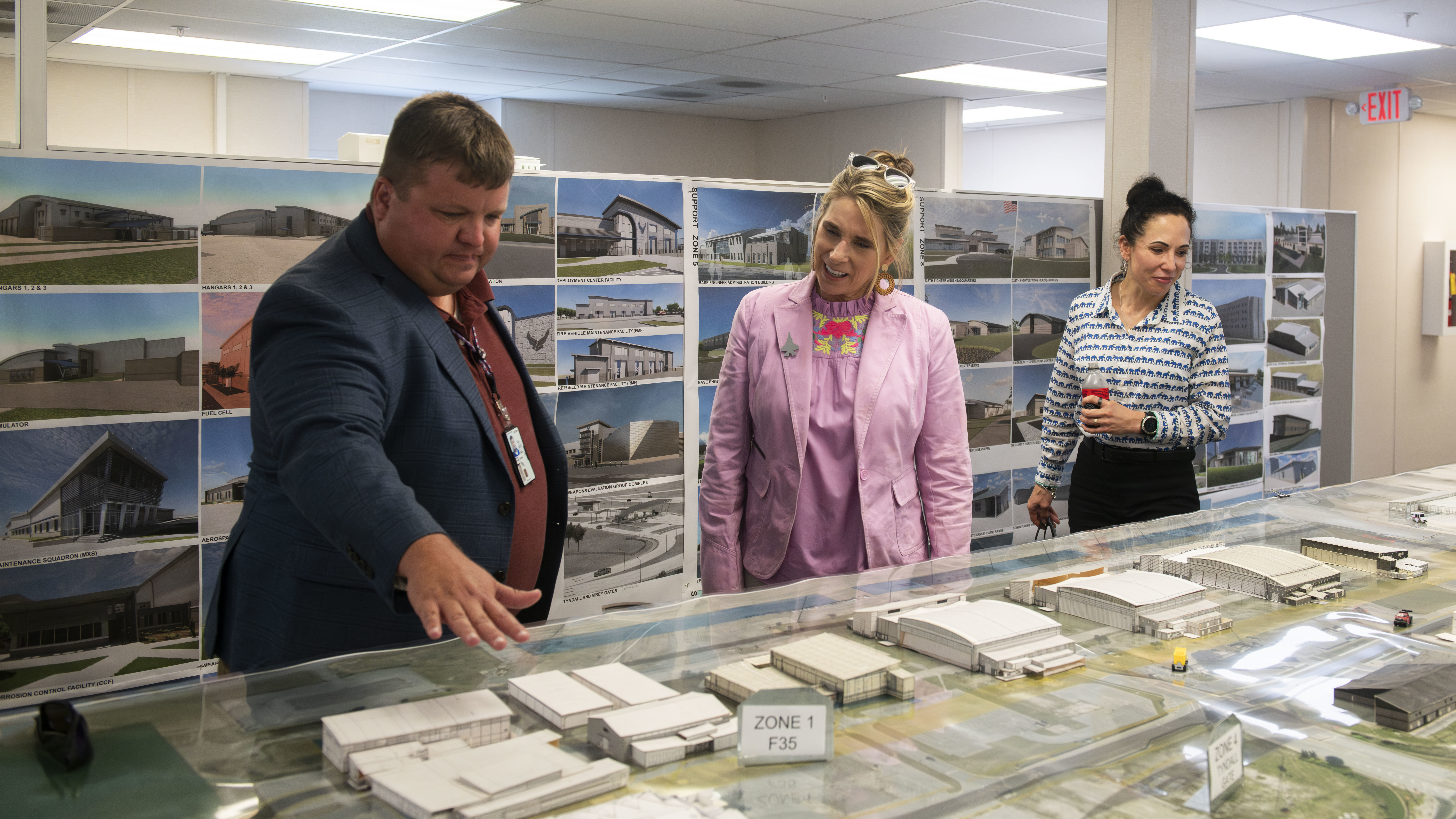 ACC command team spouses look at Tyndall rebuild plans.