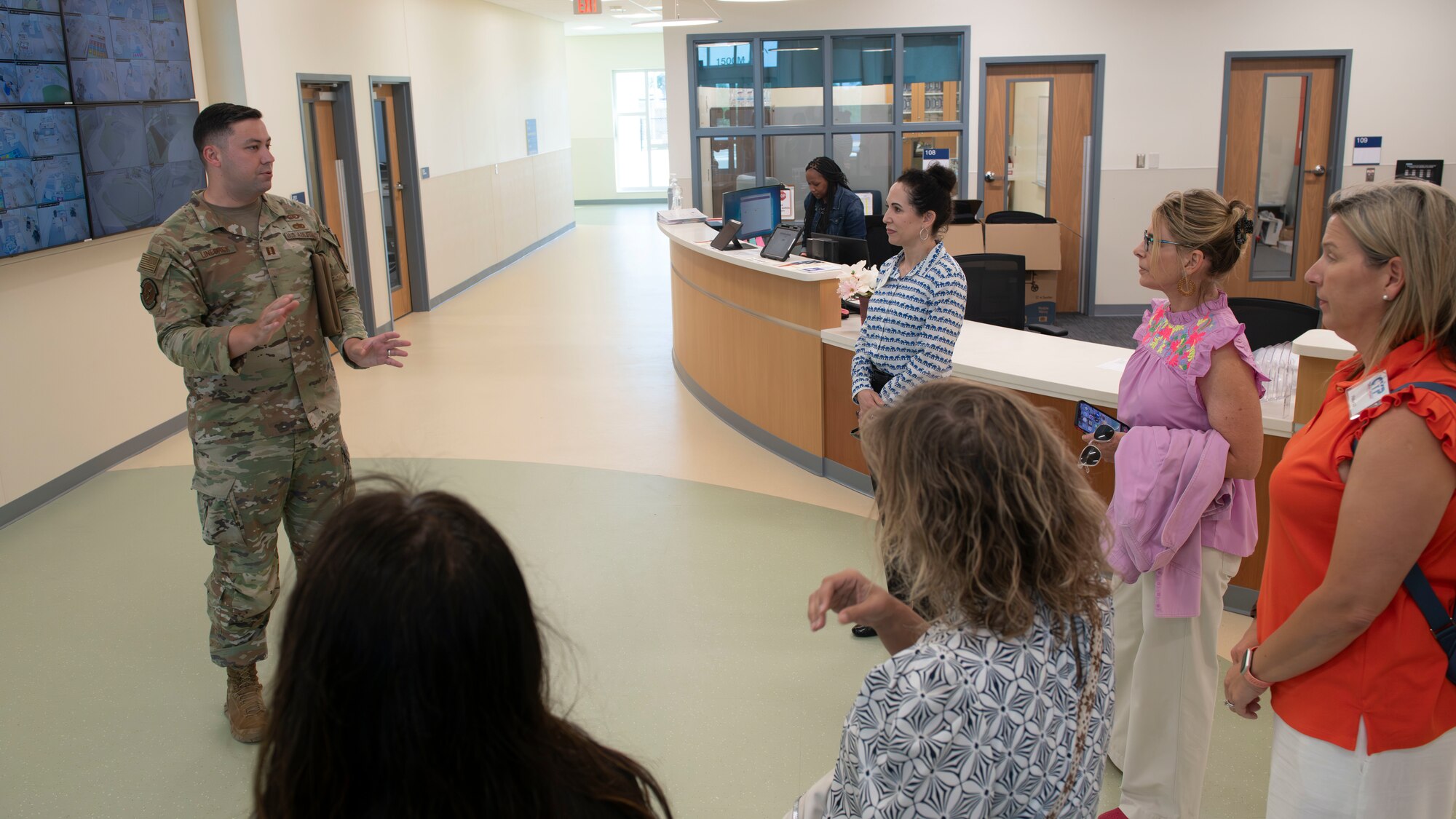 military member briefs military spouses