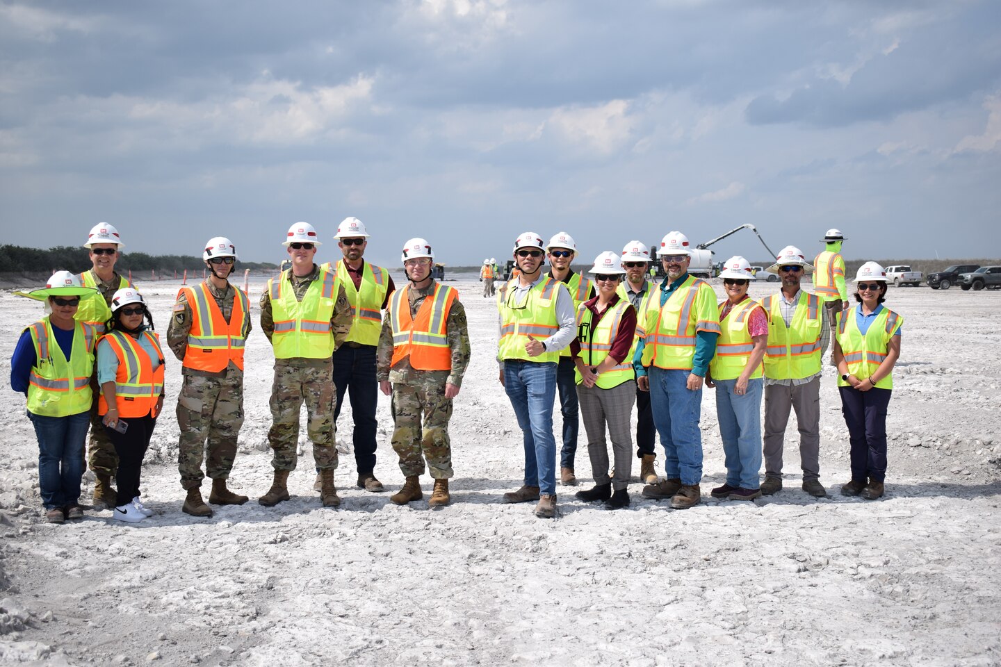 USACE Jacksonville District, South Florida EAA Project team pose with CSM Douglas Galick during his visit.