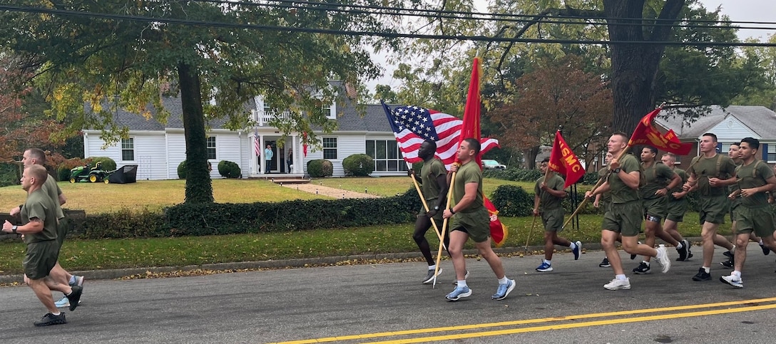 Marine Detachment Fort Gregg-Adams running past Lieutenant General Lewis "Chesty" Burwell Puller house.