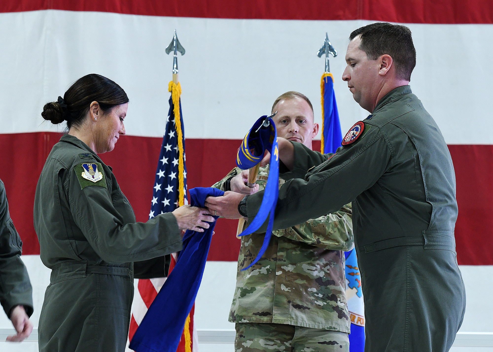 Airmen unveil new squadron flag
