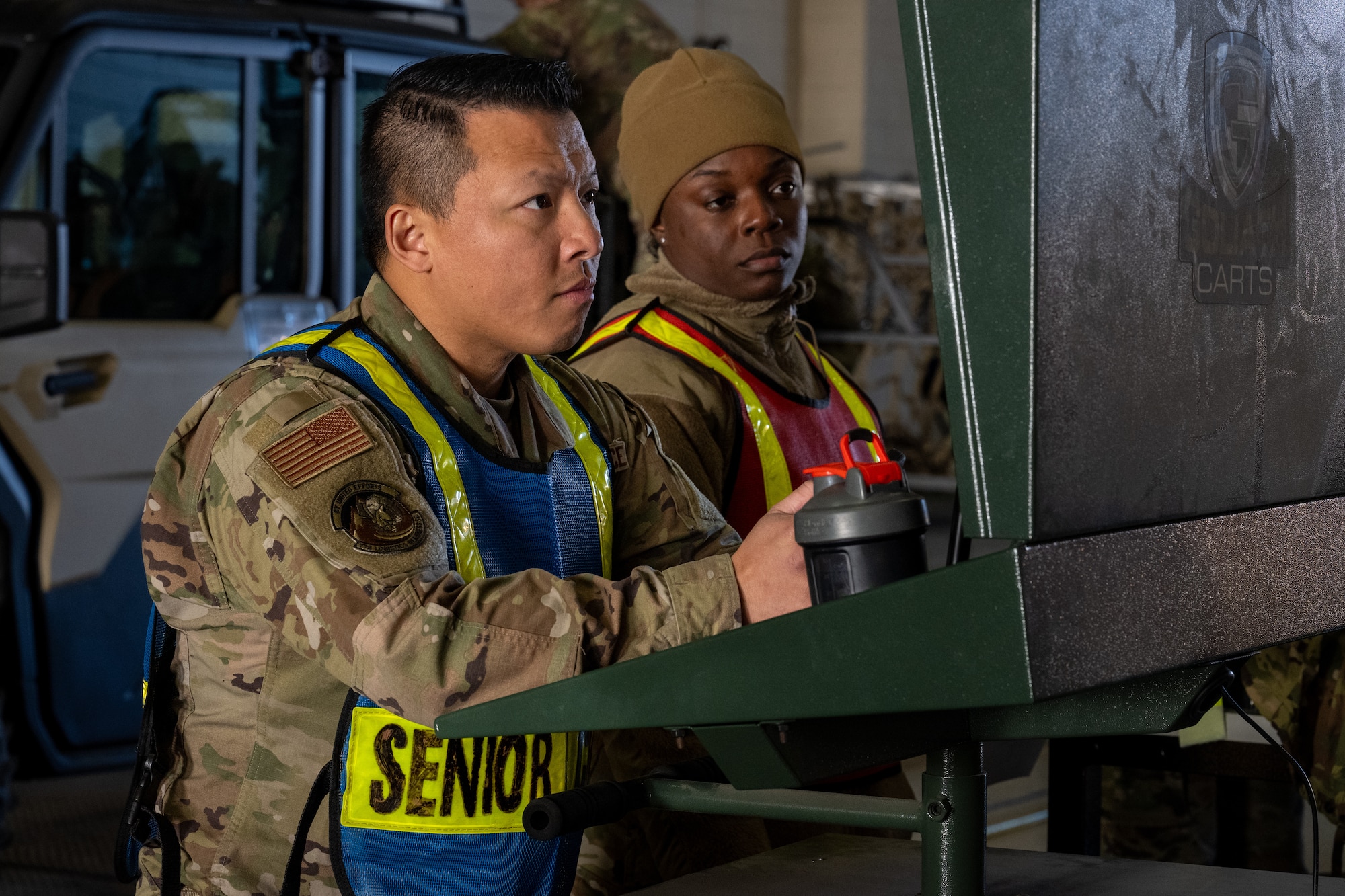 Exercise POLAR FORCE, though historically used to test JBER’s ability to deploy and receive personnel, also included significant Agile Combat Employment with PF 25-2, where a mock hub and three spoke locations allowed Airmen to refine contingency tactics, techniques and procedures. Select 673d Air Base Wing and 3rd Wing personnel came together to form the 3rd Air Expeditionary Wing as part of PF 25-2, testing and training Base Operations Support personnel and their ability to receive and launch F-22 Raptor aircraft in austere locations.